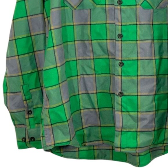 Dixxon Flannel Co. The Auld Pub LS Button Shirt Green XL Pre-Loved - Picture 3 of 4